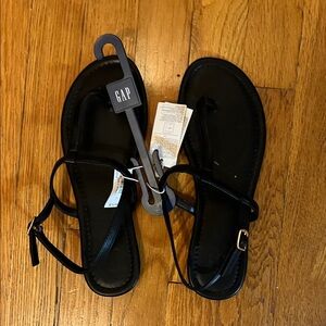 GAP Sleek Black Strappy Sandals